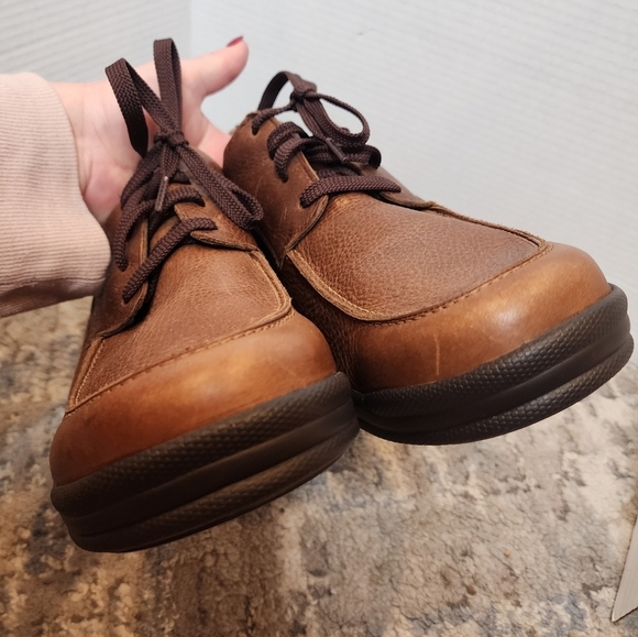 SAS Move On Brown Leather Lace Up Comforr Support Walking Shoes Size 13M - Picture 13 of 15